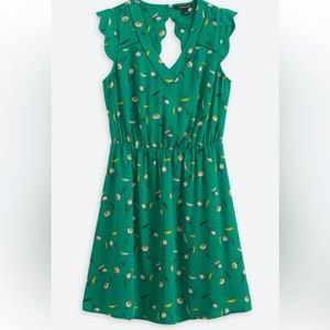41 HAWTHORN Midnight Scallop Detail Floral Dress in Green